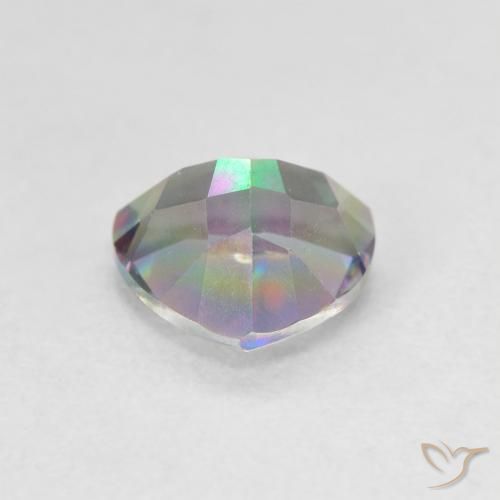 Quartz mystique Multicolore naturelle Trillion, 1.11 ct, VVS