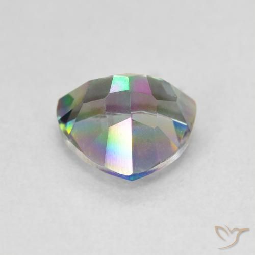 Quartz mystique Multicolore naturelle Trillion, 1.14 ct, VVS
