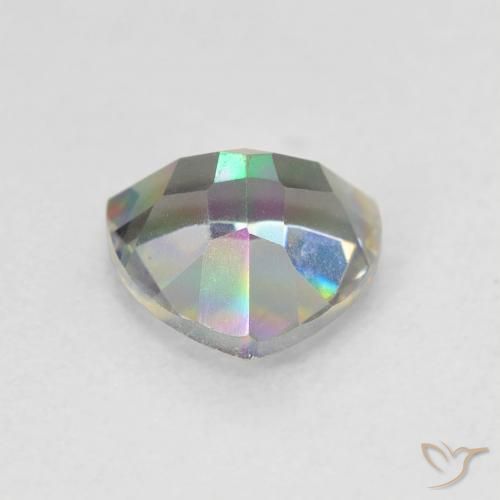 Quartz mystique Multicolore naturelle Trillion, 1.04 ct, VVS