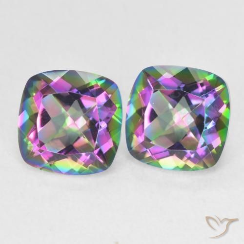 Shop natural 2.75ct Multicolore Quartz mystique gems, Coussin, from Brésil at GemSelect. In stock, global shipping!