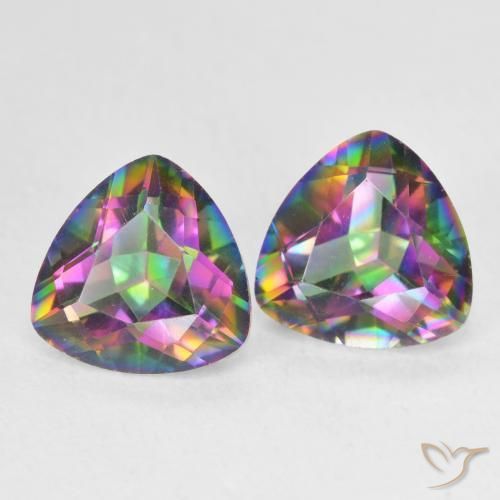 Shop natural 3.39ct Multicolore Quartz mystique gems, Trillion, from Brésil at GemSelect. In stock, global shipping!