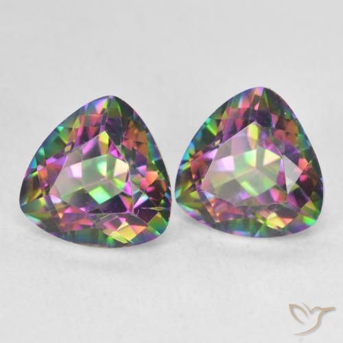 Shop natural 3.83ct Multicolore Quartz mystique gems, Trillion, from Brésil at GemSelect. In stock, global shipping!