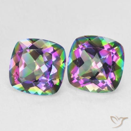 Shop natural 2.73ct Multicolore Quartz mystique gems, Coussin, from Brésil at GemSelect. In stock, global shipping!