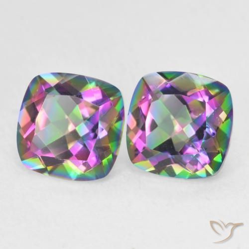 Shop natural 2.82ct Multicolore Quartz mystique gems, Coussin, from Brésil at GemSelect. In stock, global shipping!