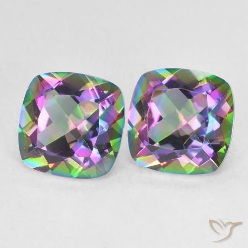 Shop natural 2.77ct Multicolore Quartz mystique gems, Coussin, from Brésil at GemSelect. In stock, global shipping!