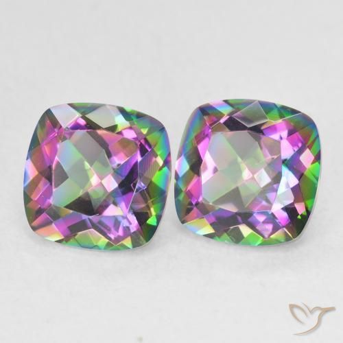 Shop natural 2.76ct Multicolore Quartz mystique gems, Coussin, from Brésil at GemSelect. In stock, global shipping!