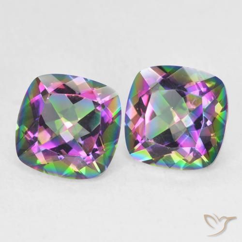 Shop natural 2.74ct Multicolore Quartz mystique gems, Coussin, from Brésil at GemSelect. In stock, global shipping!
