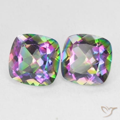 Shop natural 2.88ct Multicolore Quartz mystique gems, Coussin, from Brésil at GemSelect. In stock, global shipping!