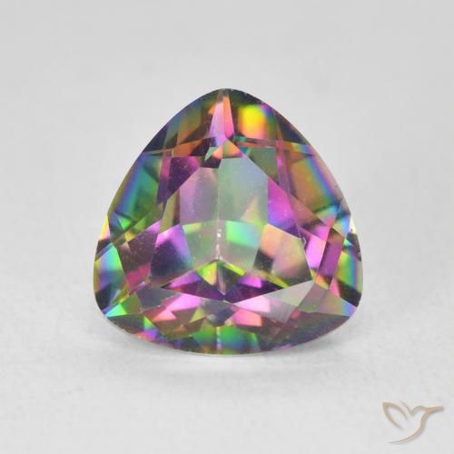 2.62ct Naturel Multicolore Quartz mystique, Trillion, VS