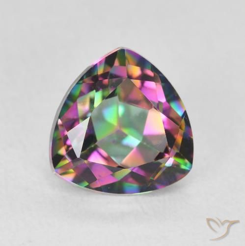 1.75ct Naturel Multicolore Quartz mystique, Trillion, VS