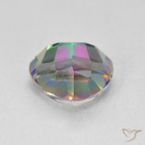 Quartz mystique Multicolore naturelle Trillion, 1.75 ct, VS