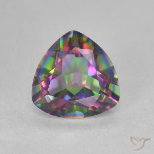 1.16ct Naturel Multicolore Quartz mystique, Trillion, VVS-VS