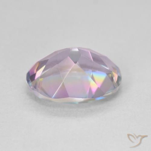Quartz mystique multicolore naturelle coupe ovale, 3,22 ct, VVS-VS