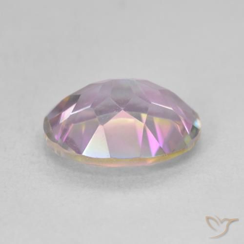 Quartz mystique Multicolore naturelle ovale, 3.08 ct, VVS-VS