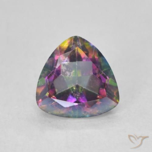 0.74ct Naturel Multicolore Quartz mystique, Trillion, VS