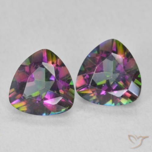 Shop natural 1.40ct Multicolore Quartz mystique gems, Trillion, from Brésil at GemSelect. In stock, global shipping!