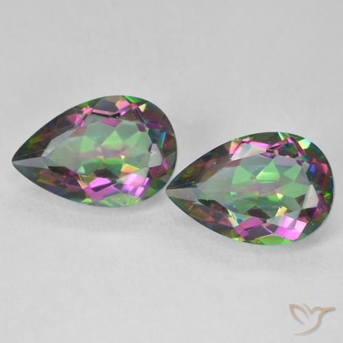 Shop natural 6.20ct Multicolore Quartz mystique gems, En forme de poire, from Brésil at GemSelect. In stock, global shipping!