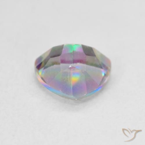 Quartz mystique Multicolore naturelle Trillion, 1.07 ct, VVS