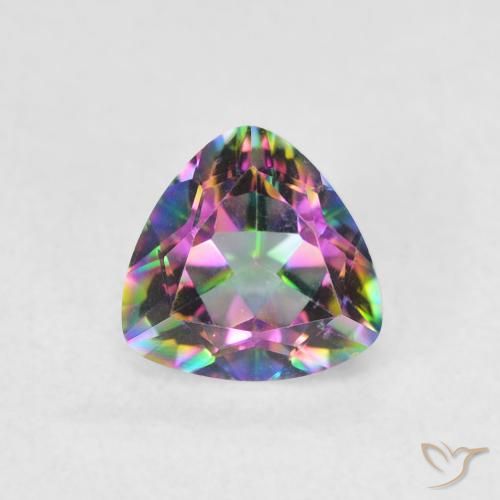 0.75ct Naturel Multicolore Quartz mystique, Trillion, VVS