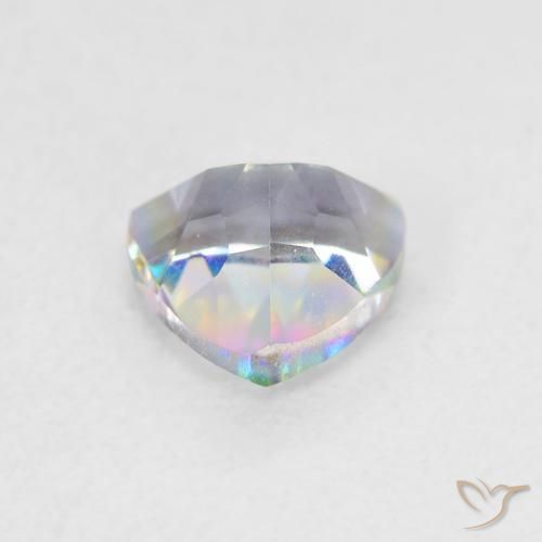 Quartz mystique Multicolore naturelle Trillion, 0.75 ct, VVS