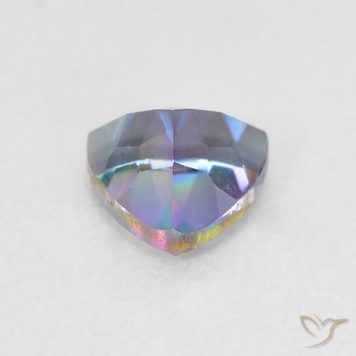 Quartz mystique Multicolore naturelle Trillion, 0.75 ct, VVS