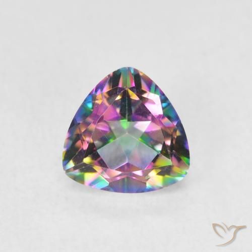 0.77ct Naturel Multicolore Quartz mystique, Trillion, VVS