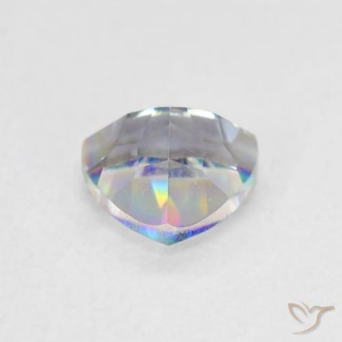 Quartz mystique Multicolore naturelle Trillion, 0.77 ct, VVS