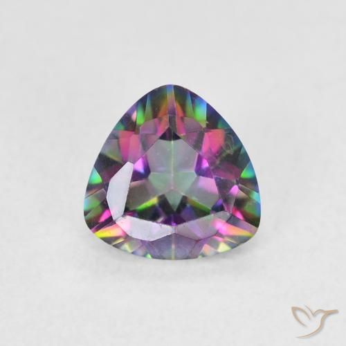 0.64ct Naturel Multicolore Quartz mystique, Trillion, VVS