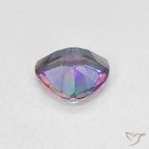 Quartz mystique Multicolore naturelle Trillion, 0.64 ct, VVS