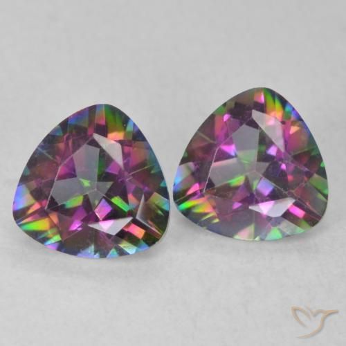 Shop natural 1.40ct Multicolore Quartz mystique gems, Trillion, from Brésil at GemSelect. In stock, global shipping!