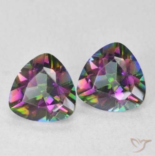 Shop natural 1.40ct Multicolore Quartz mystique gems, Trillion, from Brésil at GemSelect. In stock, global shipping!