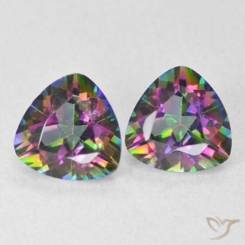 Shop natural 1.41ct Multicolore Quartz mystique gems, Trillion, from Brésil at GemSelect. In stock, global shipping!