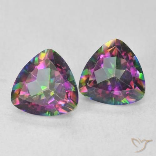Shop natural 1.49ct Multicolore Quartz mystique gems, Trillion, from Brésil at GemSelect. In stock, global shipping!