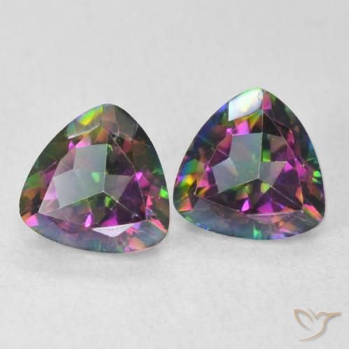 Shop natural 1.46ct Multicolore Quartz mystique gems, Trillion, from Brésil at GemSelect. In stock, global shipping!