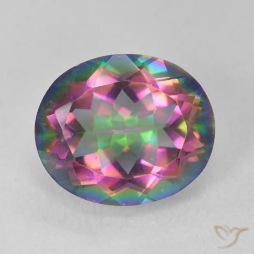 6.03ct Naturel Multicolore Quartz mystique, ovale, VVS