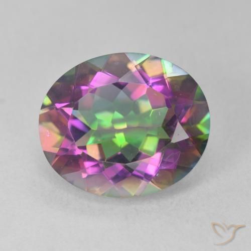 5.14ct Naturel Multicolore Quartz mystique, ovale, VVS