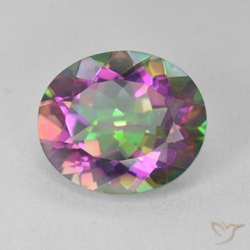 Quartz mystique Multicolore naturelle ovale, 5.14 ct, VVS