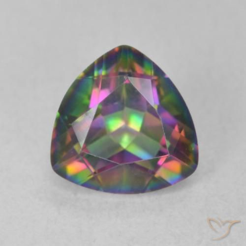 1.12ct Naturel Multicolore Quartz mystique, Trillion, VVS