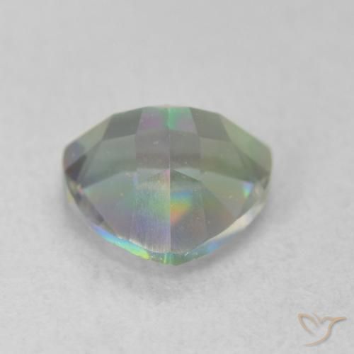 Quartz mystique Multicolore naturelle Trillion, 1.12 ct, VVS