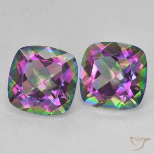 Shop natural 2.81ct Multicolore Quartz mystique gems, Coussin, from Brésil at GemSelect. In stock, global shipping!