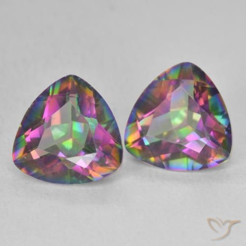 Shop natural 3.34ct Multicolore Quartz mystique gems, Trillion, from Brésil at GemSelect. In stock, global shipping!
