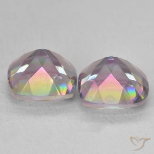 Achetez naturel 2,79ct Multicolore Quartz mystique gems, Coupe coussin, En provenance Brésil chez GemSelect. En stock, livraison internationale!