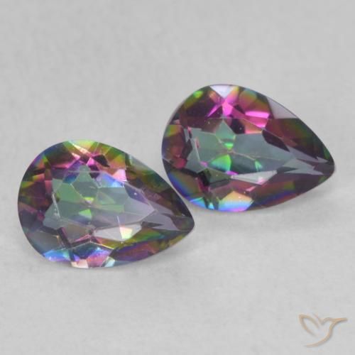 Shop natural 1.24ct Multicolore Quartz mystique gems, En forme de poire, from Brésil at GemSelect. In stock, global shipping!