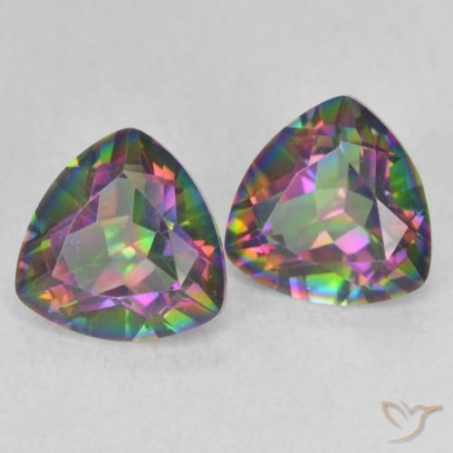 Shop natural 2.17ct Multicolore Quartz mystique gems, Trillion, from Brésil at GemSelect. In stock, global shipping!