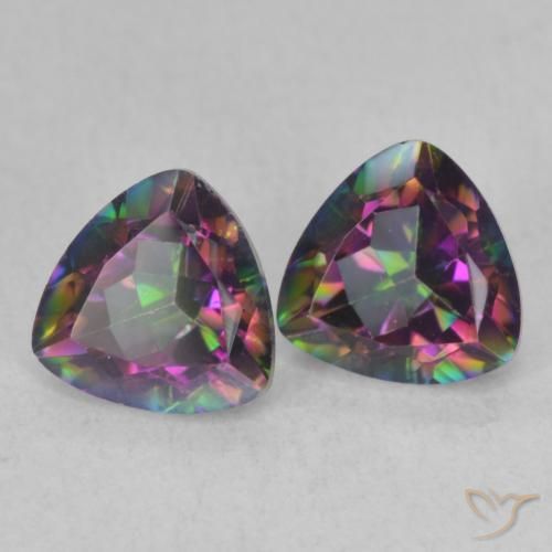 Shop natural 1.42ct Multicolore Quartz mystique gems, Trillion, from Brésil at GemSelect. In stock, global shipping!