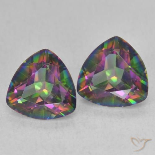 Shop natural 2.21ct Multicolore Quartz mystique gems, Trillion, from Brésil at GemSelect. In stock, global shipping!