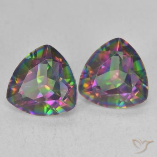 Shop natural 2.20ct Multicolore Quartz mystique gems, Trillion, from Brésil at GemSelect. In stock, global shipping!