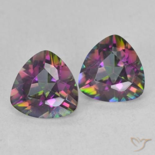 Shop natural 1.38ct Multicolore Quartz mystique gems, Trillion, from Brésil at GemSelect. In stock, global shipping!