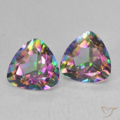 Shop natural 1.53ct Multicolore Quartz mystique gems, Trillion, from Brésil at GemSelect. In stock, global shipping!