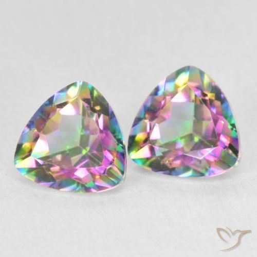 Shop natural 1.48ct Multicolore Quartz mystique gems, Trillion, from Brésil at GemSelect. In stock, global shipping!